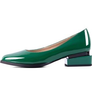 ROTCV Womens Black Flats Mid Heel Loafers Comfortable